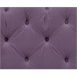 ACME Qokmis Button Tufted Velvet Upholstered Rectangular Ottoman in Purple