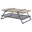 ACME Brantley Wooden Top Coffee Table with Metal Frame in Oak and Sandy Gray