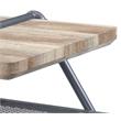 ACME Brantley Wooden Top Coffee Table with Metal Frame in Oak and Sandy Gray
