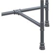 ACME Brantley Pipe Style Glass Top Sofa Table in Clear and Sandy Gray