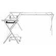 ACME Demas Glass Top L-Shaped Computer Desk with Holder in Clear and White