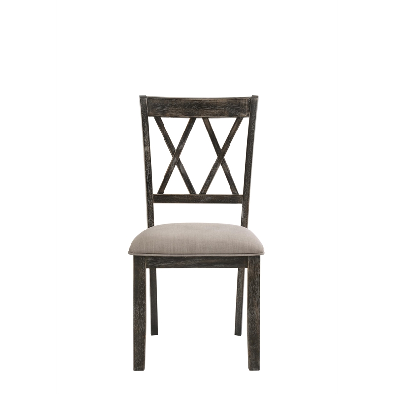 ACME Claudia II Side Chair (Set of 2) in Weathered Gray