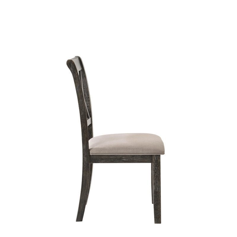 ACME Claudia II Side Chair (Set of 2) in Weathered Gray