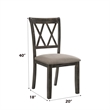 ACME Claudia II Side Chair (Set of 2) in Weathered Gray