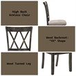 ACME Claudia II Side Chair (Set of 2) in Weathered Gray