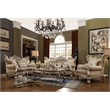 ACME Ranita Fabric Upholstered Sofa in Champagne and Beige