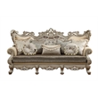 ACME Ranita Fabric Upholstered Sofa in Champagne and Beige