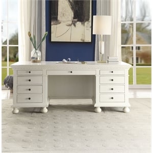 ACME Gustave Executive Desk in Cream White Finish