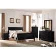 ACME Louis Philippe Eastern King Bed in Black