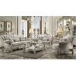 ACME Versailles Loveseat in Ivory Velvet & Bone White