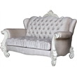 ACME Versailles Loveseat in Ivory Velvet & Bone White