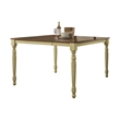 ACME Dylan Rectangular Wooden Counter Height Table in Buttermilk and Oak