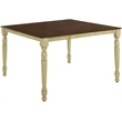 ACME Dylan Rectangular Wooden Counter Height Table in Buttermilk and Oak