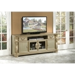ACME Vendome II Wooden TV Stand in Gold Patina and Bone
