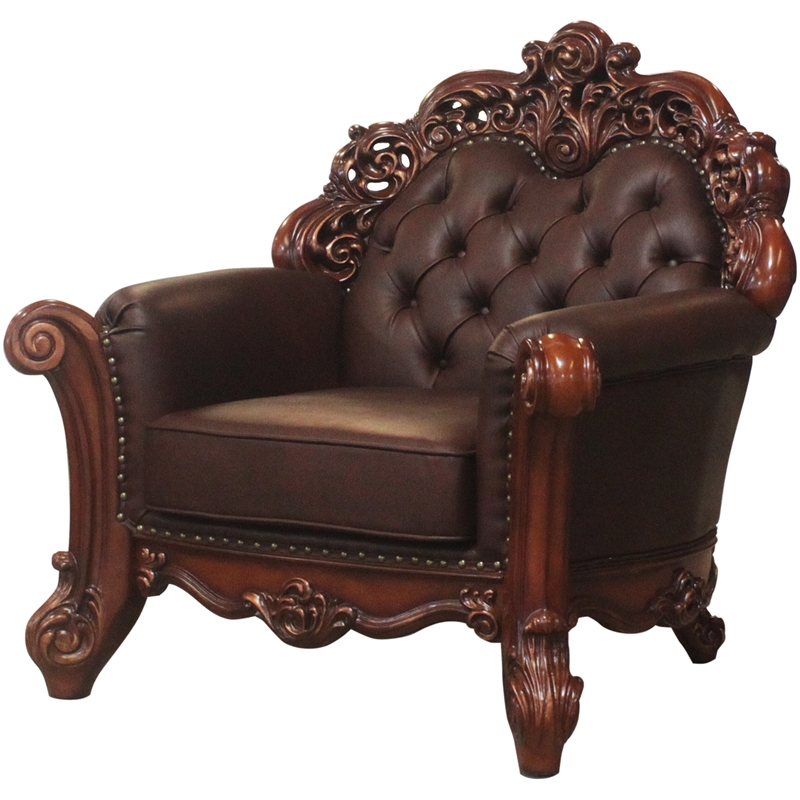 ACME Vendome Chair in Cherry PU