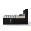 ACME Ireland Eastern King 8-Drawer Wooden Storage Bed in Black