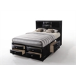 ACME Ireland Eastern King 8-Drawer Wooden Storage Bed in Black