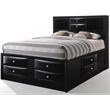 ACME Ireland Eastern King 8-Drawer Wooden Storage Bed in Black