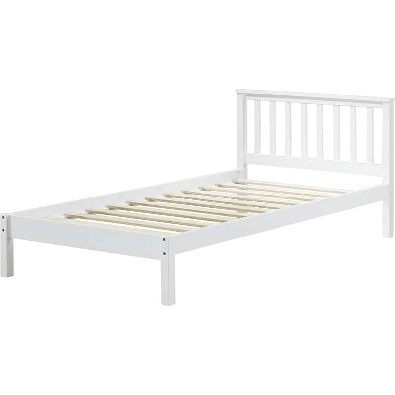 ACME Freya Wooden Twin Panel Bed in White