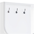 ACME Buck II 2-Door Wooden Hall Tree with 3 Hooks in White High Gloss
