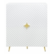 ACME Gaines 2-Door Accent Cabinet with Metal Legs in White High Gloss