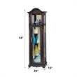 ACME Lindsey Wooden Frame Curio Cabinet with Glass Door in Cherry