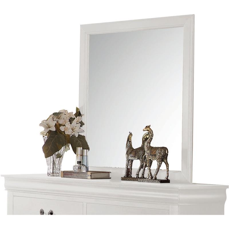 ACME Louis Philippe Wood Mirror in White