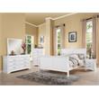 ACME Louis Philippe III Queen Wooden Sleigh Bed in White