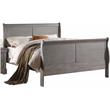 ACME Louis Philippe III Wooden Queen Sleigh Bed in Antique Gray