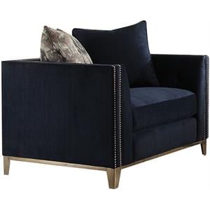ACME Phaedra Chair with 2 Pillows in Blue Fabric
