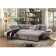 ACME Jemima Sectional Sofa with Sleeper in Gray Fabric