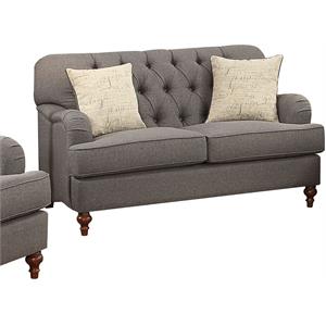 ACME Alianza Loveseat (with 2 Pillows) in Dark Gray Fabric