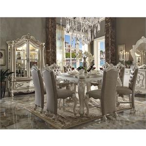 ACME Versailles Wooden Counter Height Table in Bone White
