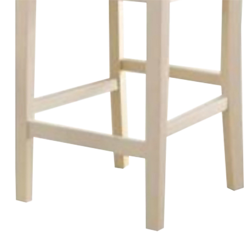 ACME Tartys Wooden Counter Height Chair in Cream Set of 2