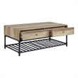 ACME Brantley 2-Drawer Wooden Coffee Table in Oak and Sandy Black
