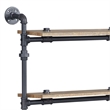 ACME Brantley Wall Rack with 5 Wooden Shelves in Oak and Sandy Black