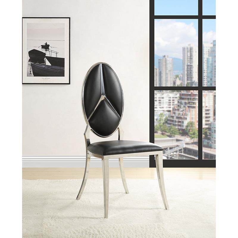 ACME Cyrene Side Chair (Set-2) in Black