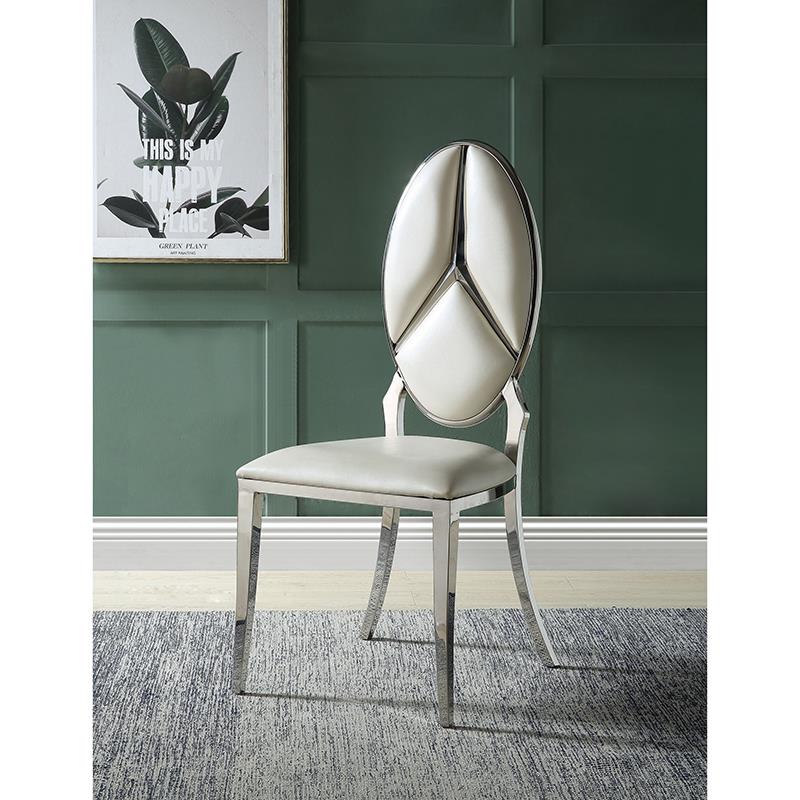 ACME Cyrene Side Chair (Set-2) in Beige