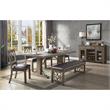 ACME Raphaela Side Chair in Black and Weathered Cherry (Set-2)