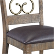 ACME Raphaela Side Chair in Black and Weathered Cherry (Set-2)