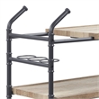 ACME Brantley Serving Cart with 3 Wooden Shelves in Oak and Sandy Black