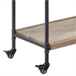 ACME Brantley Serving Cart with 3 Wooden Shelves in Oak and Sandy Black