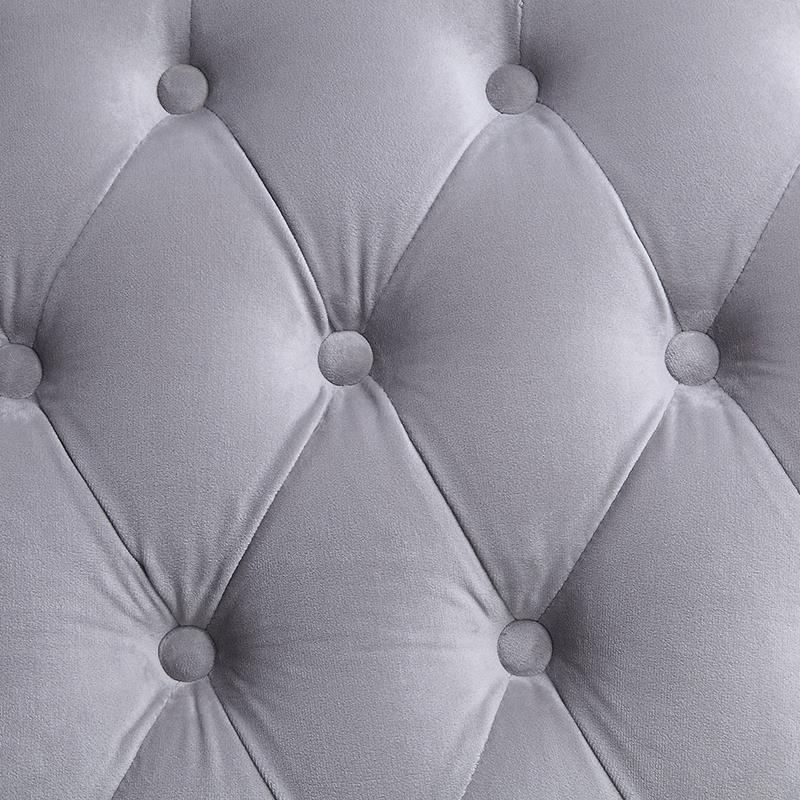 ACME Galelvith Fabric Upholstered Sofa with 5 Pillows in Gray