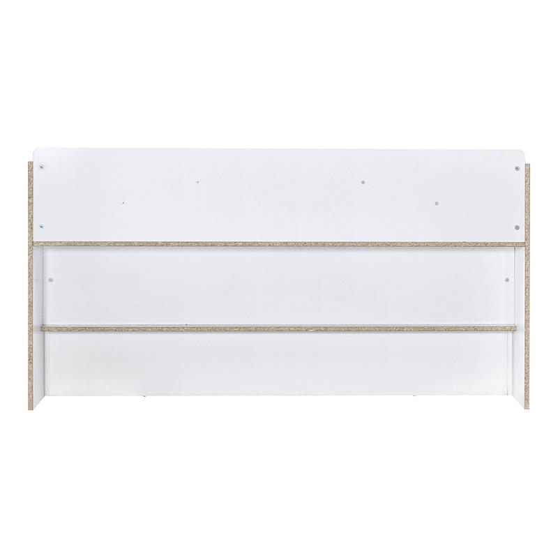 ACME Perse Wood Queen Platform Bed with Under Storage in White