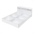 ACME Perse Wood Queen Platform Bed with Under Storage in White