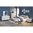 ACME Perse Wood Queen Platform Bed with Under Storage in White