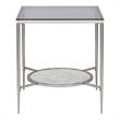 ACME Adelrik Square End Table in Glass and Chrome