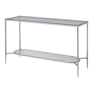 ACME Adelrik Sofa Table in Glass and Chrome