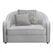 ACME Mahler Chair with 2 Pillows in Beige Linen Fabric