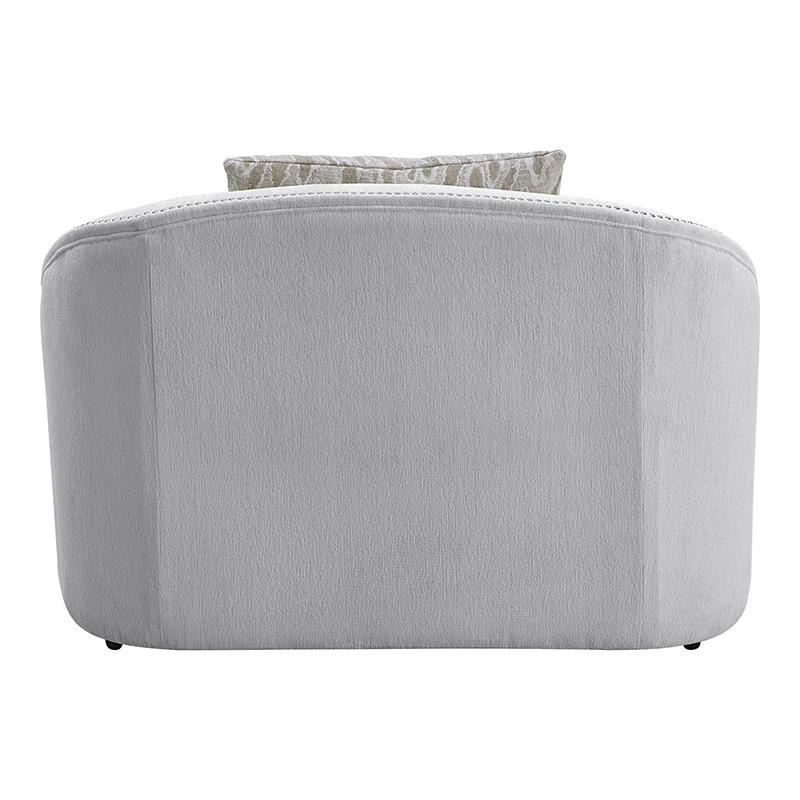 ACME Mahler Chair with 2 Pillows in Beige Linen Fabric